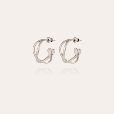 Destinée silver hoop earrings
