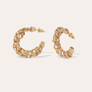 Fileo small gold hoop earrings