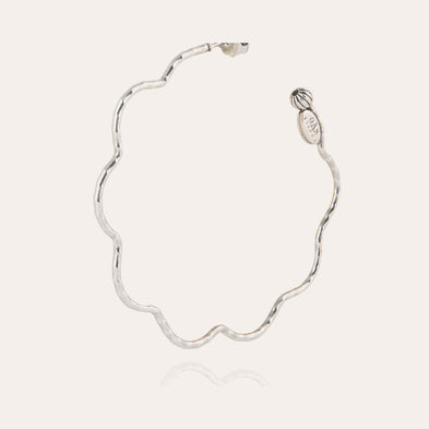 Boucles d'oreilles créoles Florette argentées