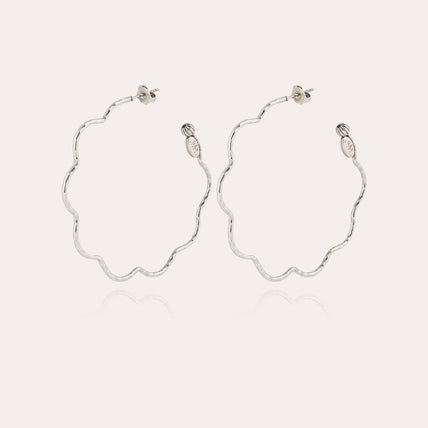 Florette silver hoop earrings
