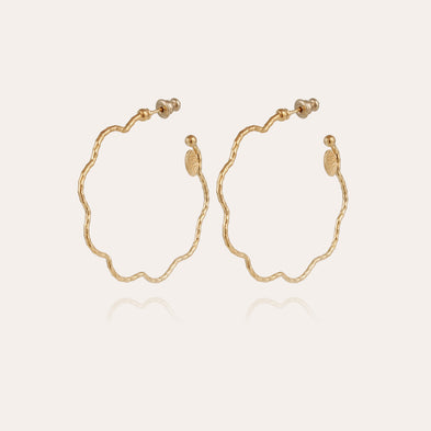Florette small gold hoop earrings
