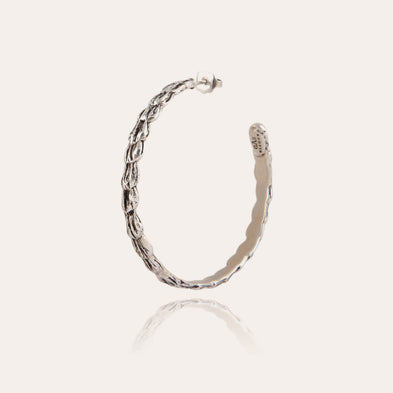 Boucles d'oreilles créoles Liane argentées