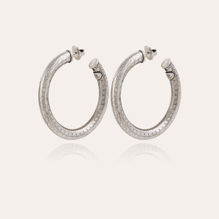 Maoro small hoop earrings in silver