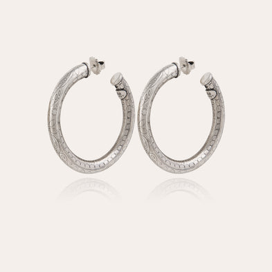 Maoro small hoop earrings in silver
