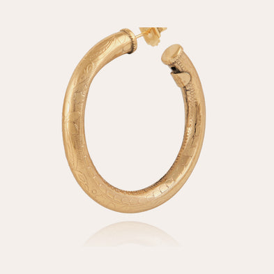 Boucles d'oreilles créoles Maoro petit modèle dorées