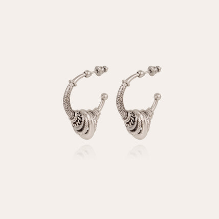 Maranzana small silver hoop earrings