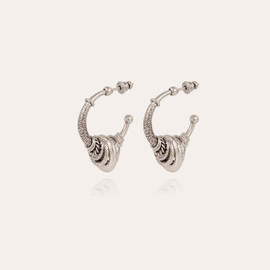 Maranzana small silver hoop earrings