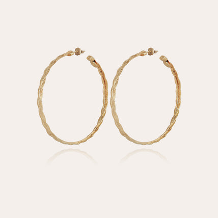 Tresse medium gold hoop earrings