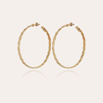 Boucles d'oreilles créoles Tresse moyen modèle dorées