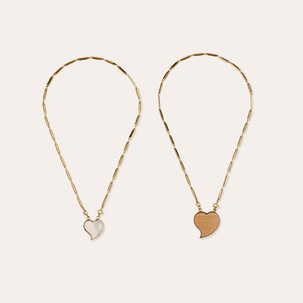 Collier Scapulaire Mirage doré - Bois & Nacre Blanche