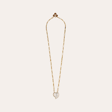Collier Scapulaire Mirage doré - Bois & Nacre Blanche