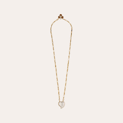 Collier Scapulaire Mirage doré - Bois & Nacre Blanche