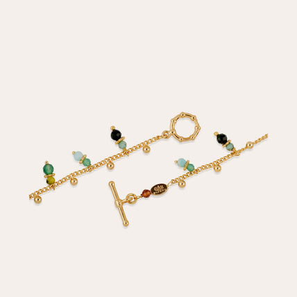 Tangerine gold necklace - Turquoise