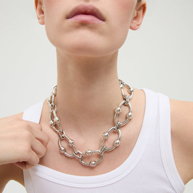 Collier Rivage très grand modèle argenté