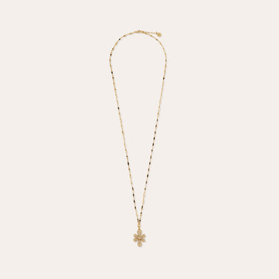 Agapa long necklace gold crystal