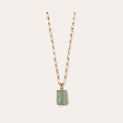 Sautoir Aura doré - Amazonite