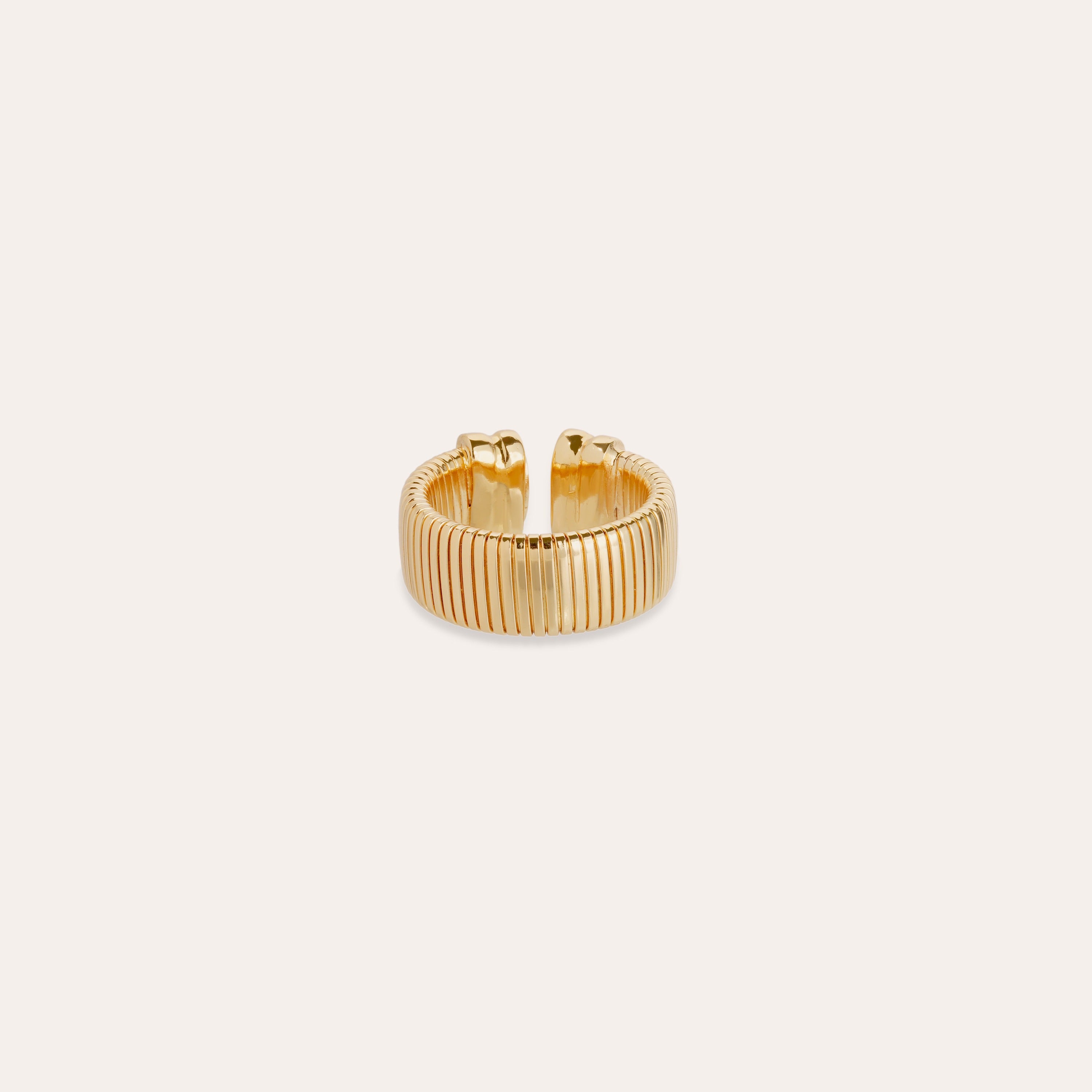 Aida Gold Bangle Ring – Gas Bijoux