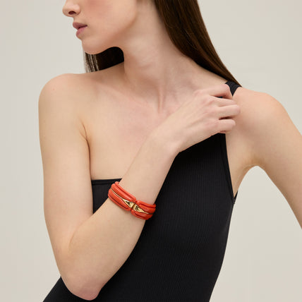 Golden Foam Bracelet - Coral