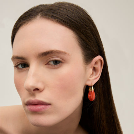 Pendientes « Ecume » de «small size », dorados - Corail