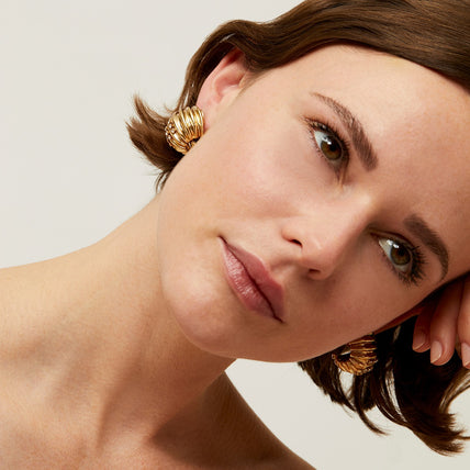 Pendientes Anne con strass dorados