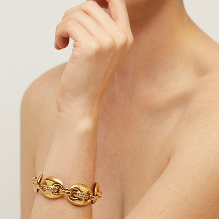Bracelet Cophea strass mini doré