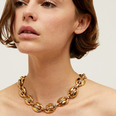 Collier Cophea strass mini doré