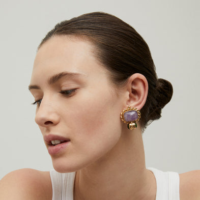 Amarante Gold Amarante Earrings - Amethyst