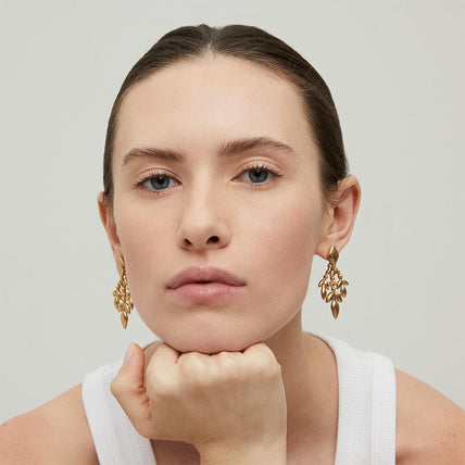 Pendientes Olea « small size » dorados