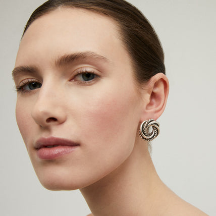Boucles d'oreilles puce Atika argentées