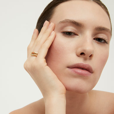 Bambini gold-tone crystal ring