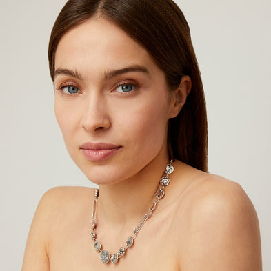 Eclipse necklace fine silver-plated