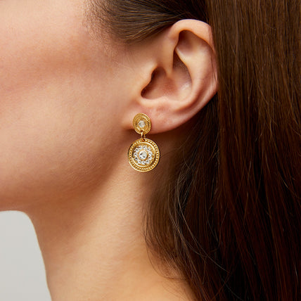 Sequin gold earrings