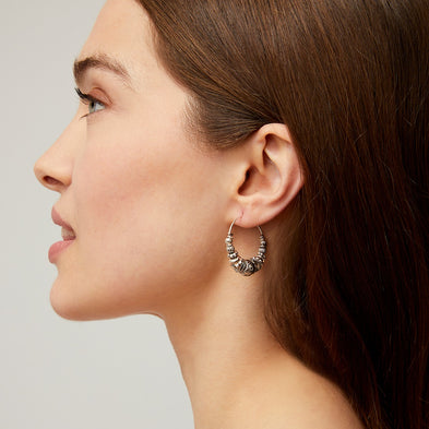 Boucles d'oreilles créoles Aloha mini argentées