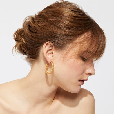 Boucles d'oreilles créoles Milo dorées