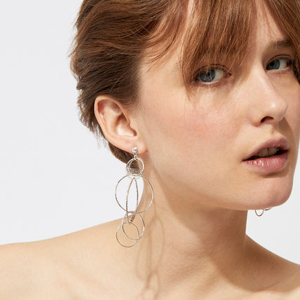 Torsade Multi small model silver earrings