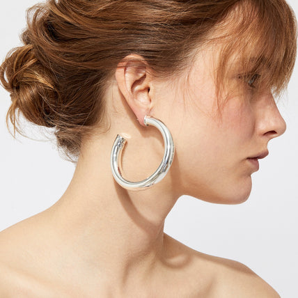 Turner large silver earrings
