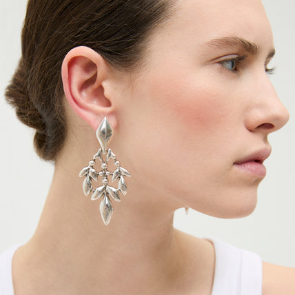 Pendientes Olea « Large size » en plata