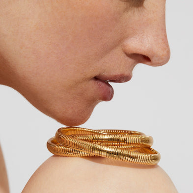 Bracelet Infinity trois rangs petit modèle doré