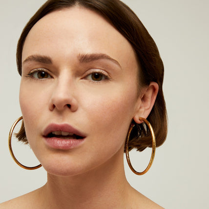 Maori large hoop earrings in gold