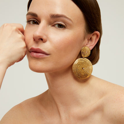Pendientes Onde Lucky dorados