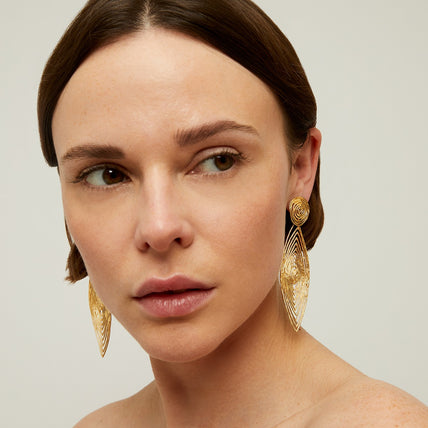 Pendientes Longwave « small size » dorados