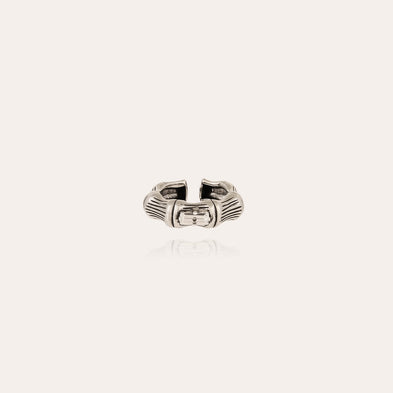 Bague Bambou strass argentée