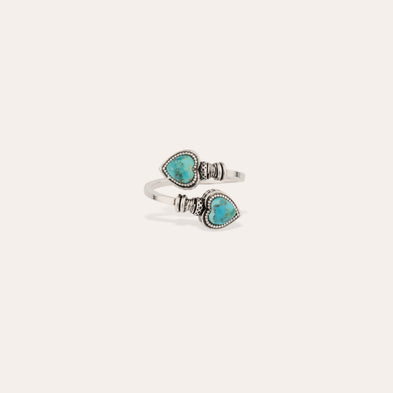 Bague Duality Amore argenté - Turquoise