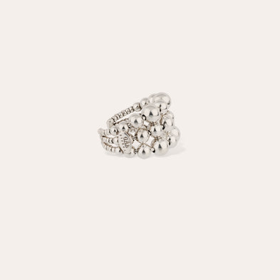Bague Multiperla argentée