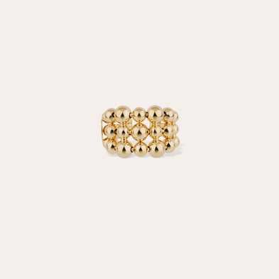Bague Multiperla dorée
