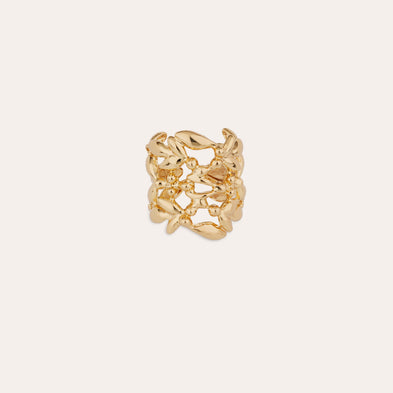 Bague Olea manchette dorée