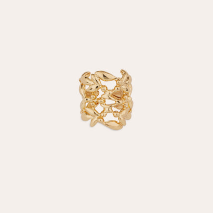 Bague Olea manchette dorée
