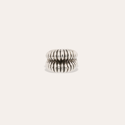 Bague Tiki argentée