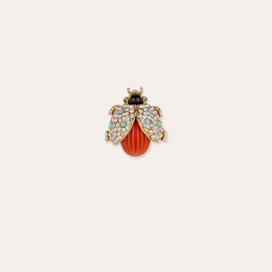 Gold Ladybug Brooch
