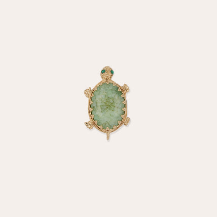 Broche de tortuga dorada